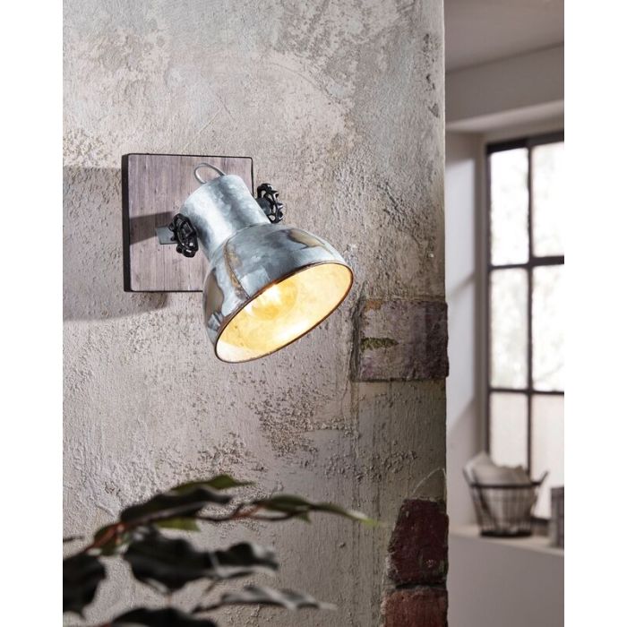 Faretto da soffitto in legno marrone, Angelina