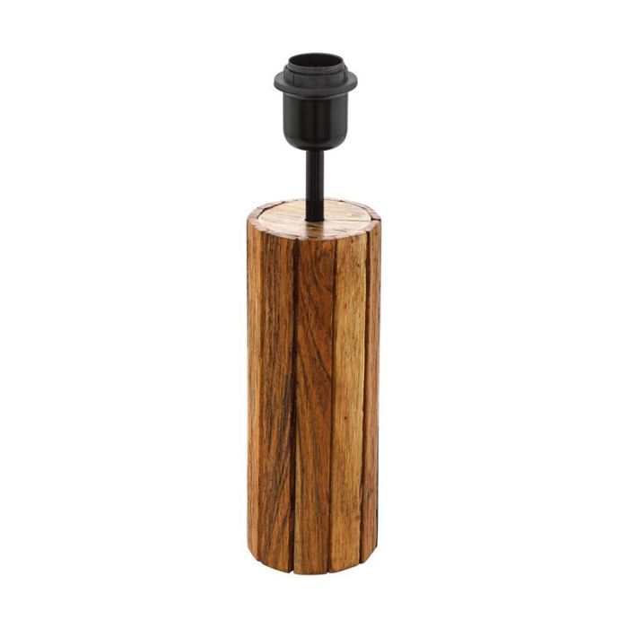 Lampada da tavolo in legno marrone, Jayvano, con interruttore