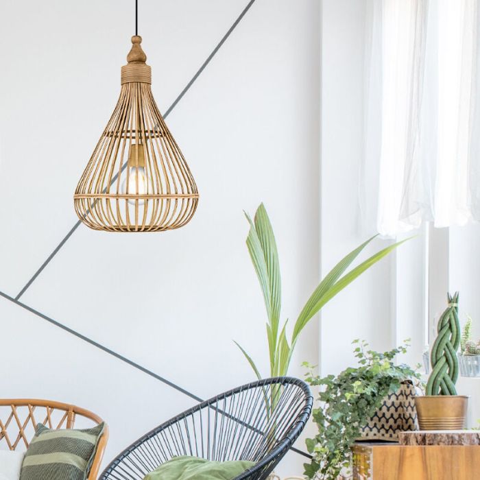 Lampada a sospensione legno rustica, Firenze