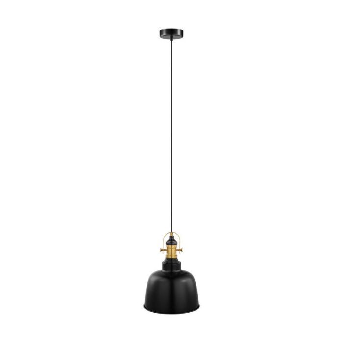 Lampada a sospensione nera metallo, Alain