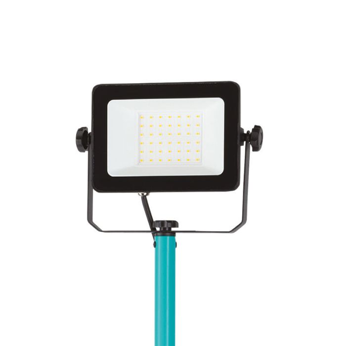 Luce da lavoro blu in alluminio, Angelos, 30W, 4000K LED, IP65, con interruttore