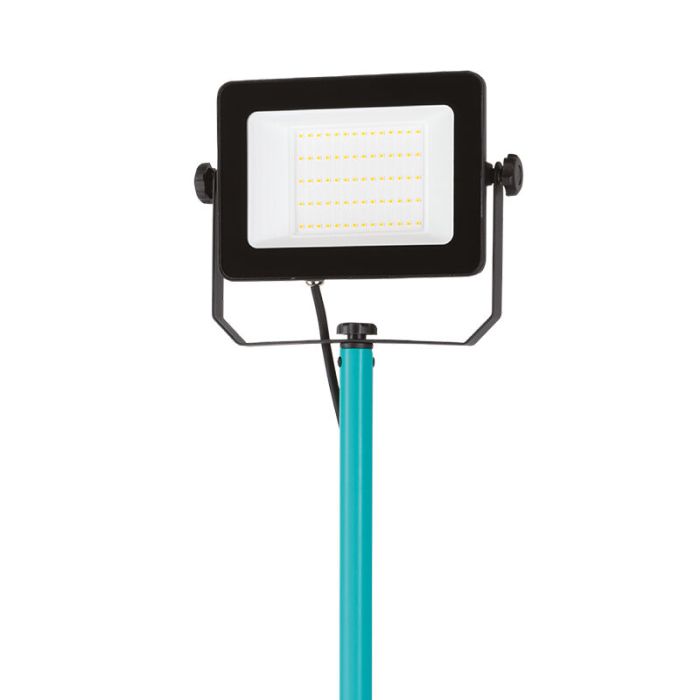 Luce da lavoro blu in alluminio, Angelos, 52W, 4000K LED, IP65, con interruttore
