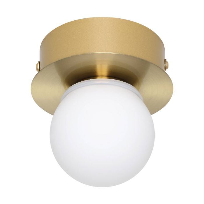 Lampada da soffitto dorata in acciaio, Escha, 3,3W, 3000K LED