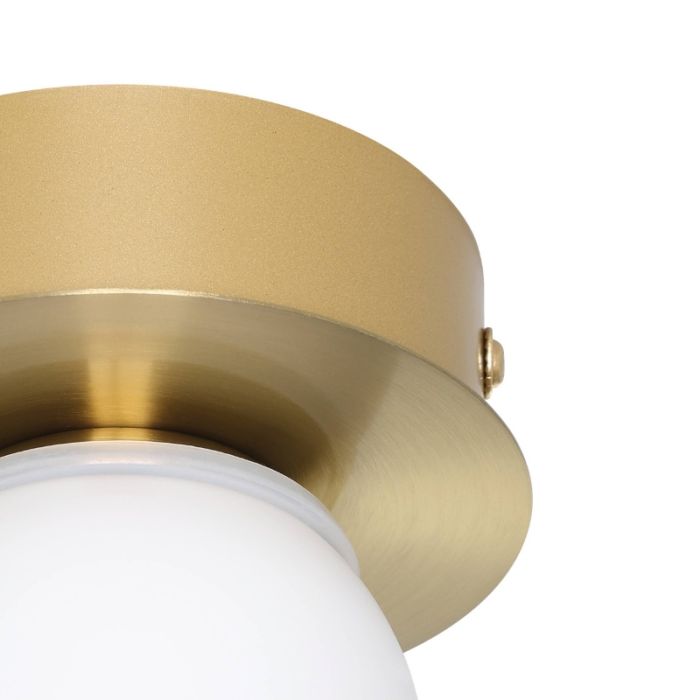 Lampada da soffitto dorata in acciaio, Escha, 3,3W, 3000K LED