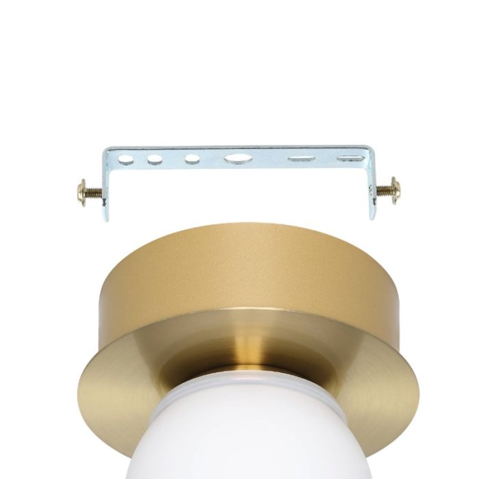 Lampada da soffitto dorata in acciaio, Escha, 3,3W, 3000K LED