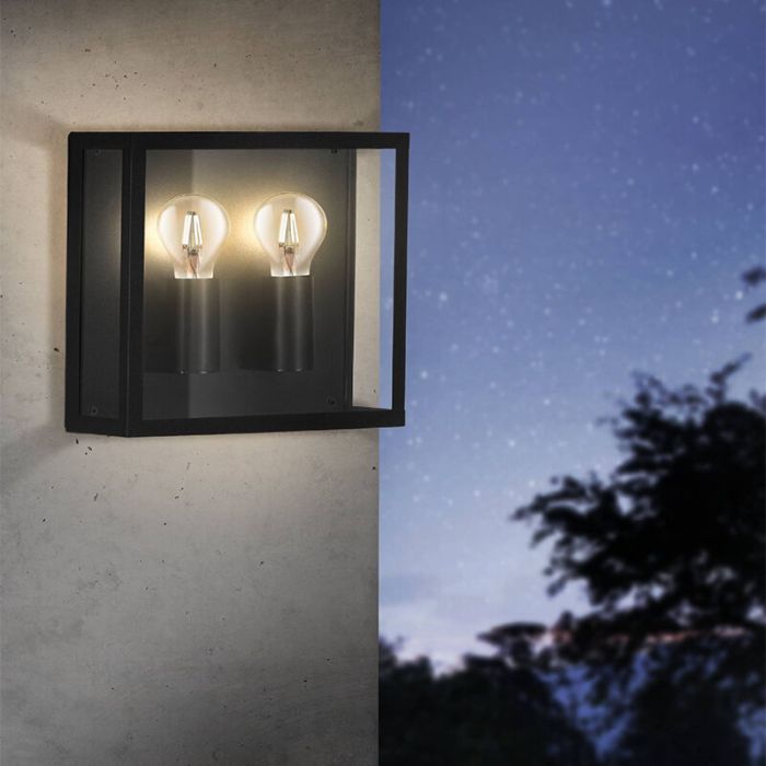 Lampada da esterno nera in alluminio, Alihan, IP44