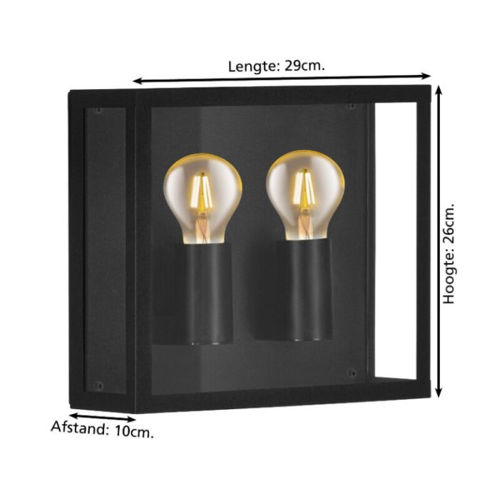 Lampada da esterno nera in alluminio, Alihan, IP44