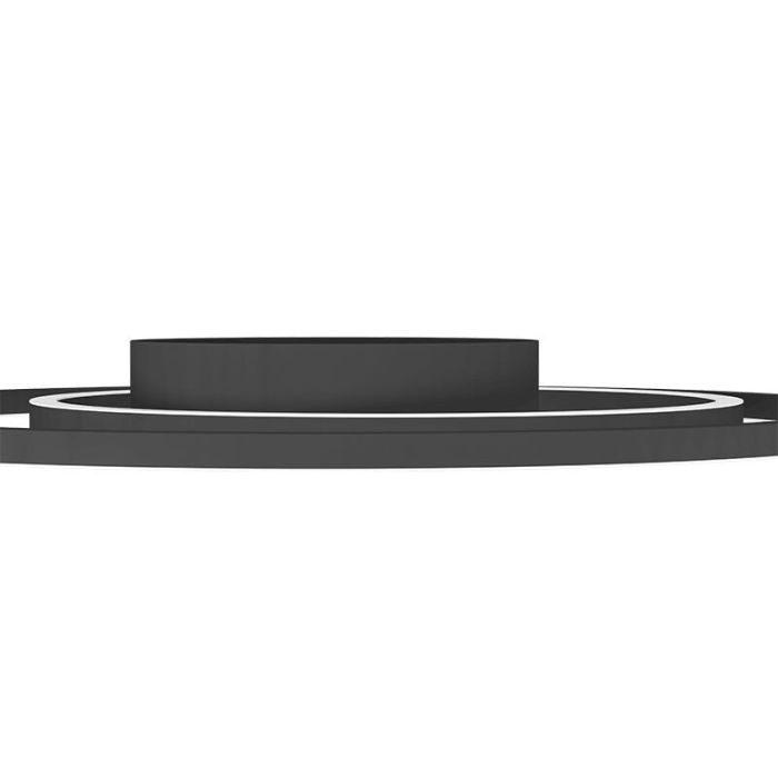 Plafoniera smart nera in alluminio, Cecilia, 21,5W, bianco regolabile tra caldo e freddo LED