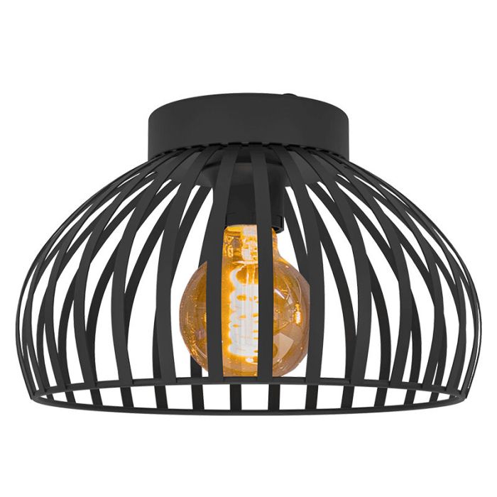 Lampada da soffitto nera in acciaio, Egine
