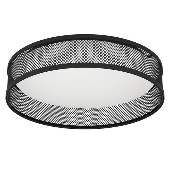 Plafoniera nera in acciaio, Jolene, 20W, 3000K LED