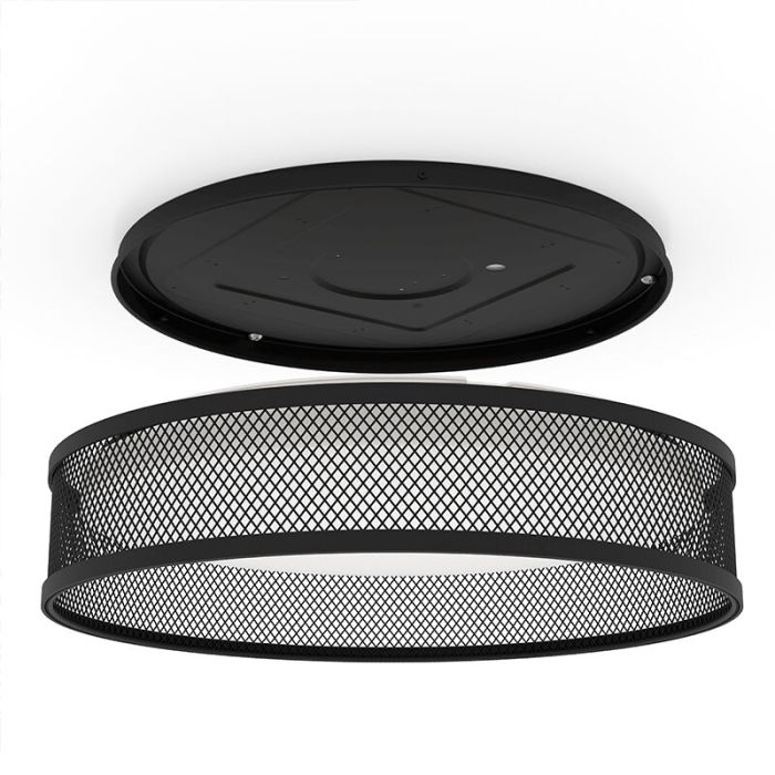 Plafoniera nera in acciaio, Jolene, 20W, 3000K LED