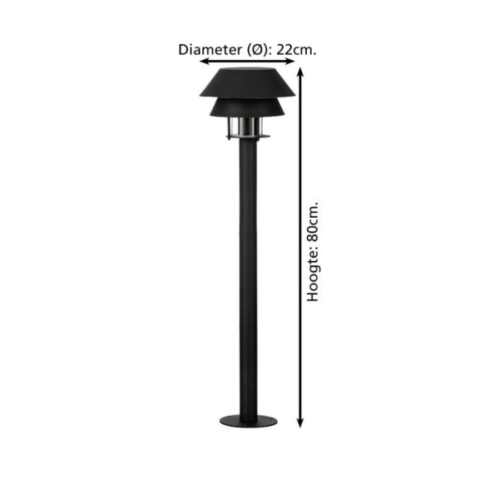 Lampada da esterno nera in acciaio, Cindy, IP65