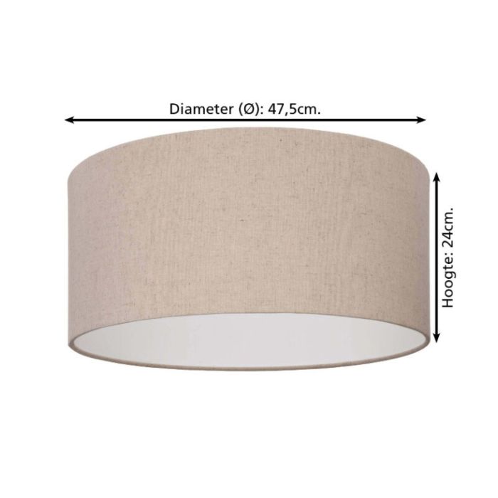 Lampada da soffitto beige in tessuto, Floyd