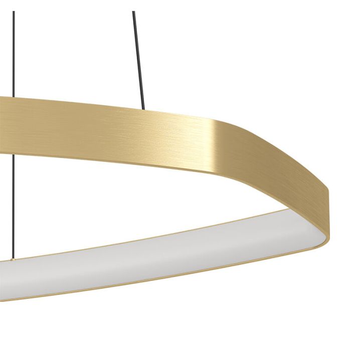 Lampada a sospensione dorata in alluminio, Samson, 25,2W, 3000K LED