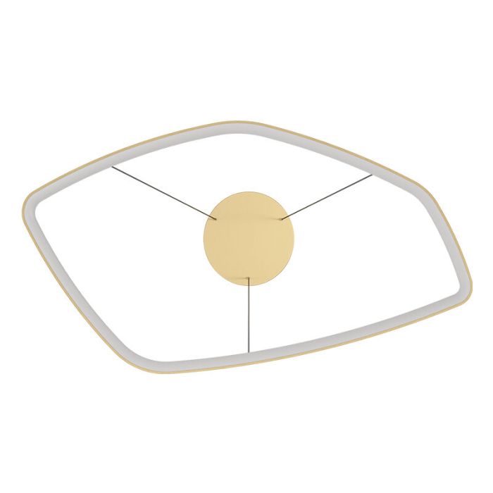 Lampada a sospensione dorata in alluminio, Samson, 25,2W, 3000K LED
