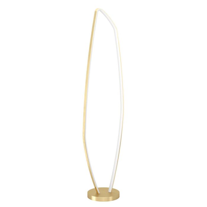 Lampada da terra dorata in alluminio, Samson, 25,2W, 3000K LED, con interruttore