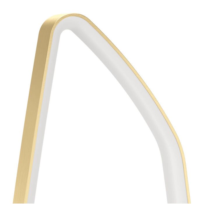 Lampada da terra dorata in alluminio, Samson, 25,2W, 3000K LED, con interruttore