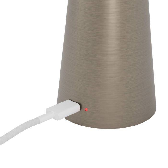 Lampada da tavolo di bronzo in acciaio, Ishika, 2,8W, white switch LED, IP54, controllo touch