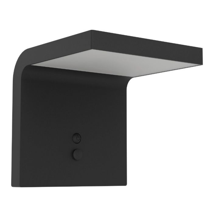 Applique da esterno solare nera in plastica, Huseyin, 6,5W, 4000K LED, IP65