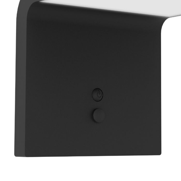 Applique da esterno solare nera in plastica, Huseyin, 6,5W, 4000K LED, IP65