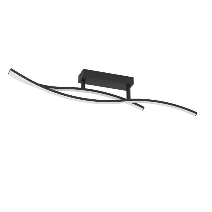 Lampada da soffitto nera in acciaio, Tevin, 12W, 4000K LED