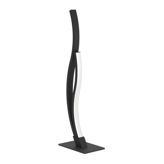 Lampada da tavolo nera in acciaio, Tevin, 12W, 4000K LED, con interruttore