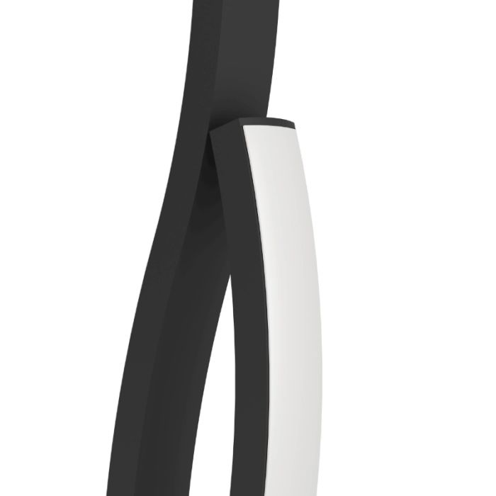 Lampada da tavolo nera in acciaio, Tevin, 12W, 4000K LED, con interruttore