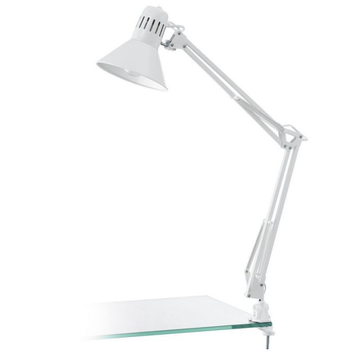 Lampada con morsetto bianca in plastica, Jordin, con interruttore