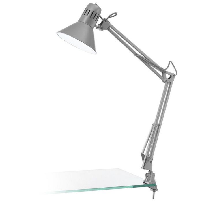 Lampada con morsetto argenta in plastica, Jordin, con interruttore