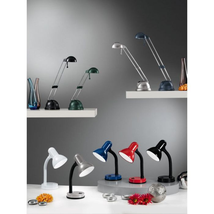 Lampada da tavolo per bambini blu in plastica, Granza, con interruttore