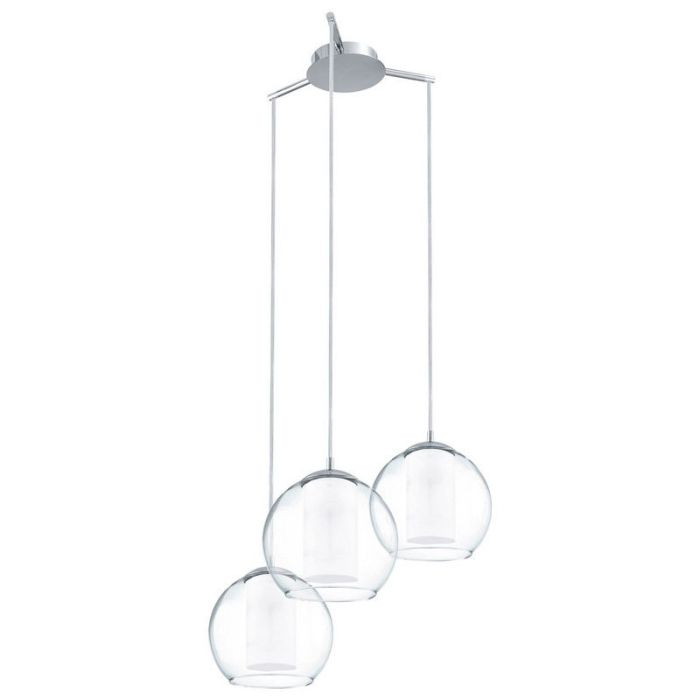 Lampada a sospensione cromata in vetro, Silvijn