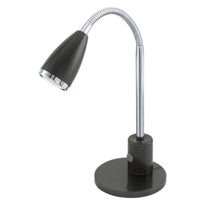 Lampada da tavolo antracite metallo, Said, con interruttore