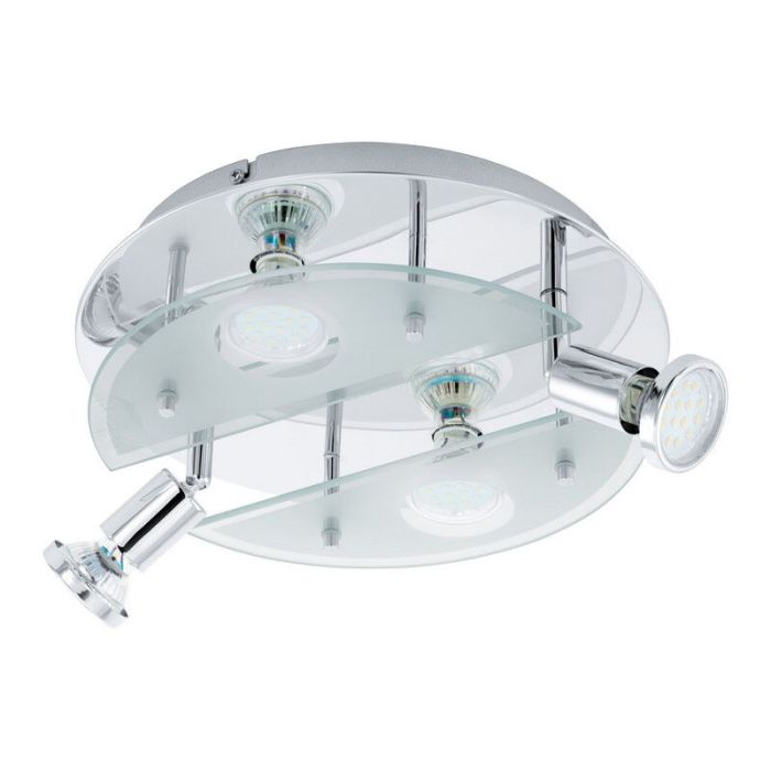 Faretto da soffitto cromato in vetro, Lusie