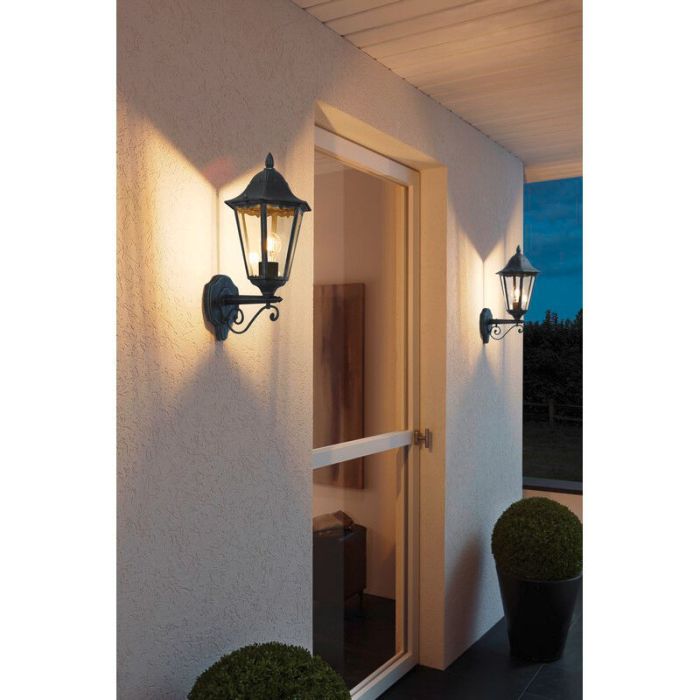 Lampada da esterno nera in alluminio, Leanna, IP44