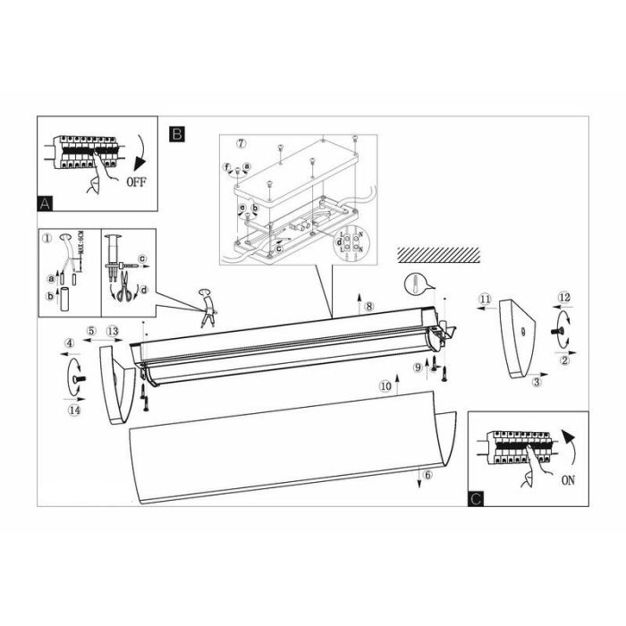 Lampada per specchio cromata in plastica, Evine, 24W, 4000K LED, IP44