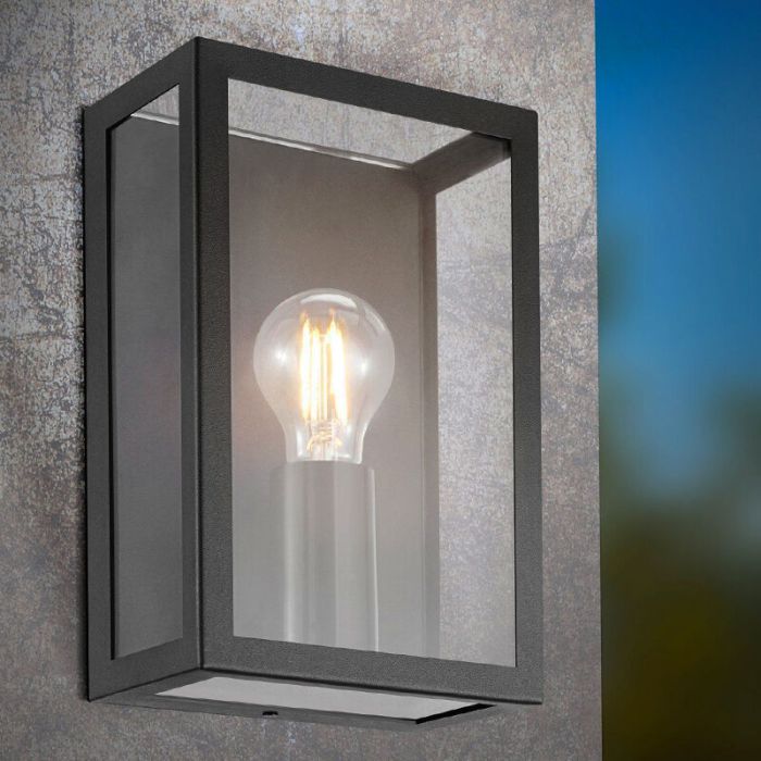 Lampada da esterno nera in acciaio, Alihan, IP44