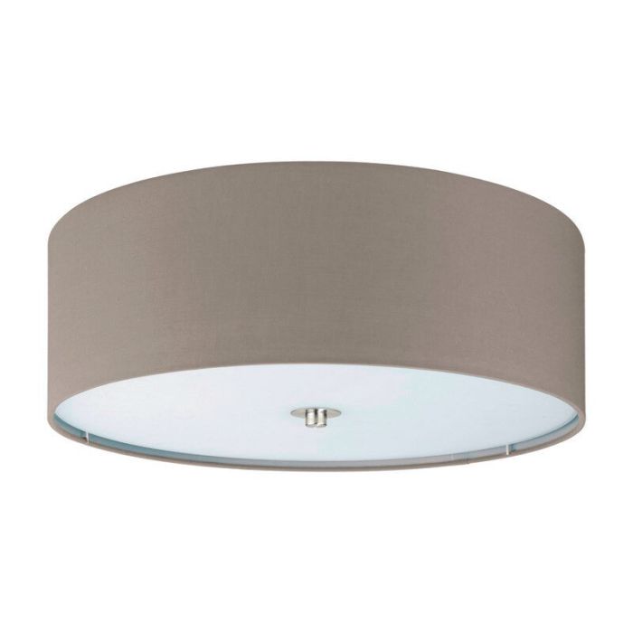 Lampada da soffitto tortora in tessuto, Abano