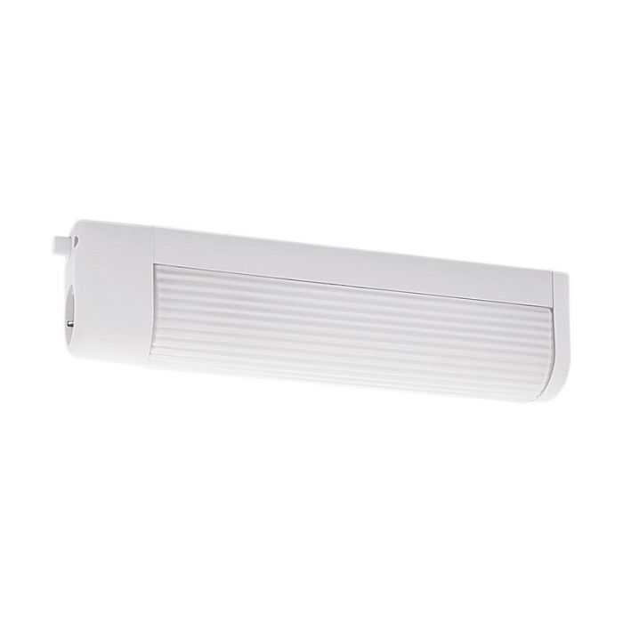 Lampada per specchio bianca in vetro, Amrita, con interruttore