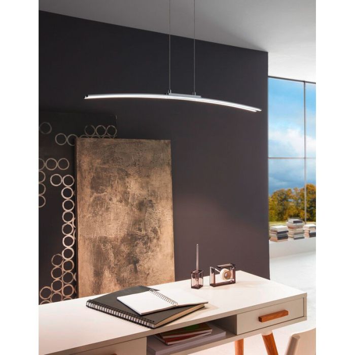 Lampada a sospensione cromata in alluminio, Arantxa, 30W, 3000K LED