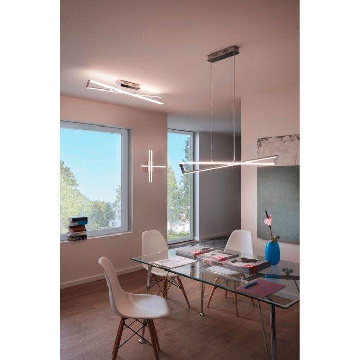 Lampada da soffitto cromata in acciaio, Arantxa, 18W, 3000K LED