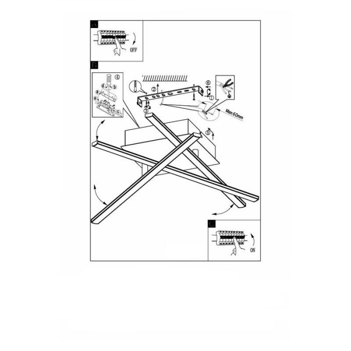 Lampada da soffitto cromata in acciaio, Arantxa, 18W, 3000K LED