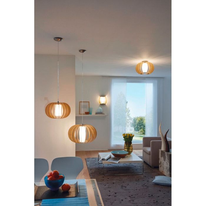 Lampada a sospensione legno rustica, Kiran
