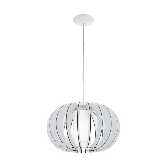 Lampada a sospensione bianca in legno, Kiran