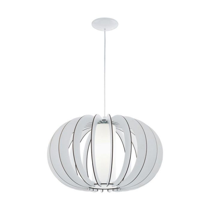 Lampada a sospensione bianca in legno, Kiran