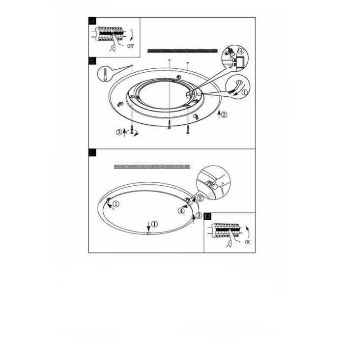 Lampada da soffitto cromata in vetro, Geeske, 11W, 3000K LED