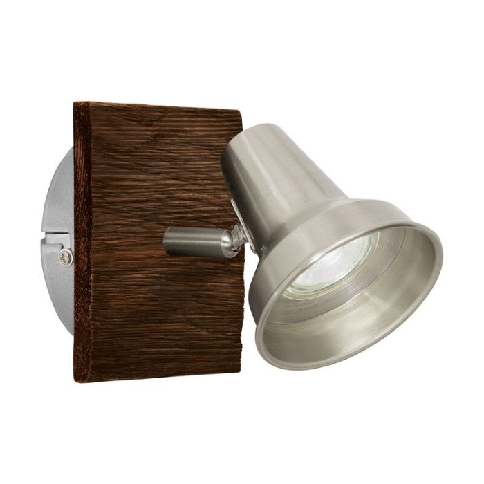 Faretto da soffitto in legno marrone, Olmo