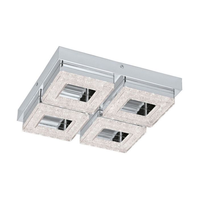 Applique da parete cromata in plastica, Arjo, 4W, 3000K LED