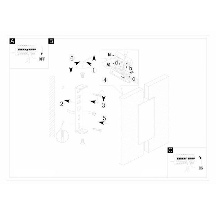 Applique da parete in nichel in plastica, Beatriz, 5W, 3000K LED