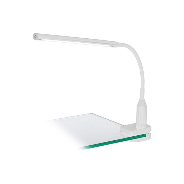 Lampada con morsetto bianca in plastica, Brennan, 4W, 4000K LED, con interruttore