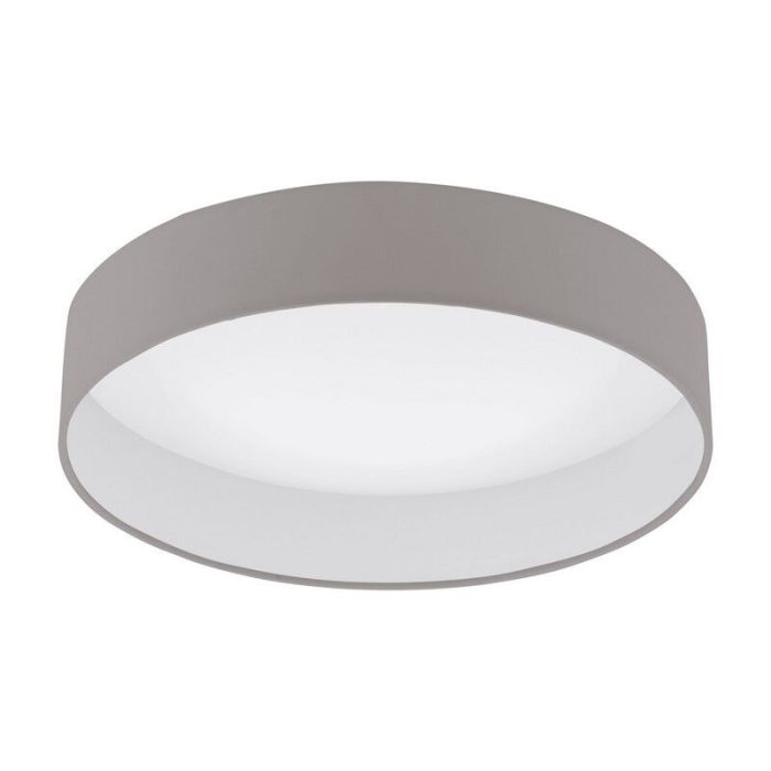 Lampada da soffitto tortora in tessuto, Guido, 18W, 3000K LED
